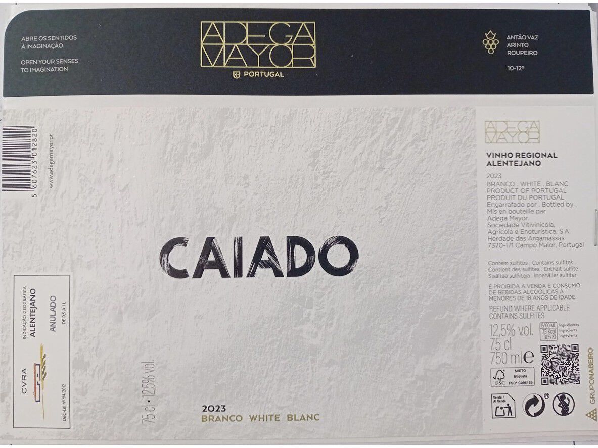 VINHO TINTO ADEGA MAYOR CAIADO ALENTEJO 0.750 image number 1