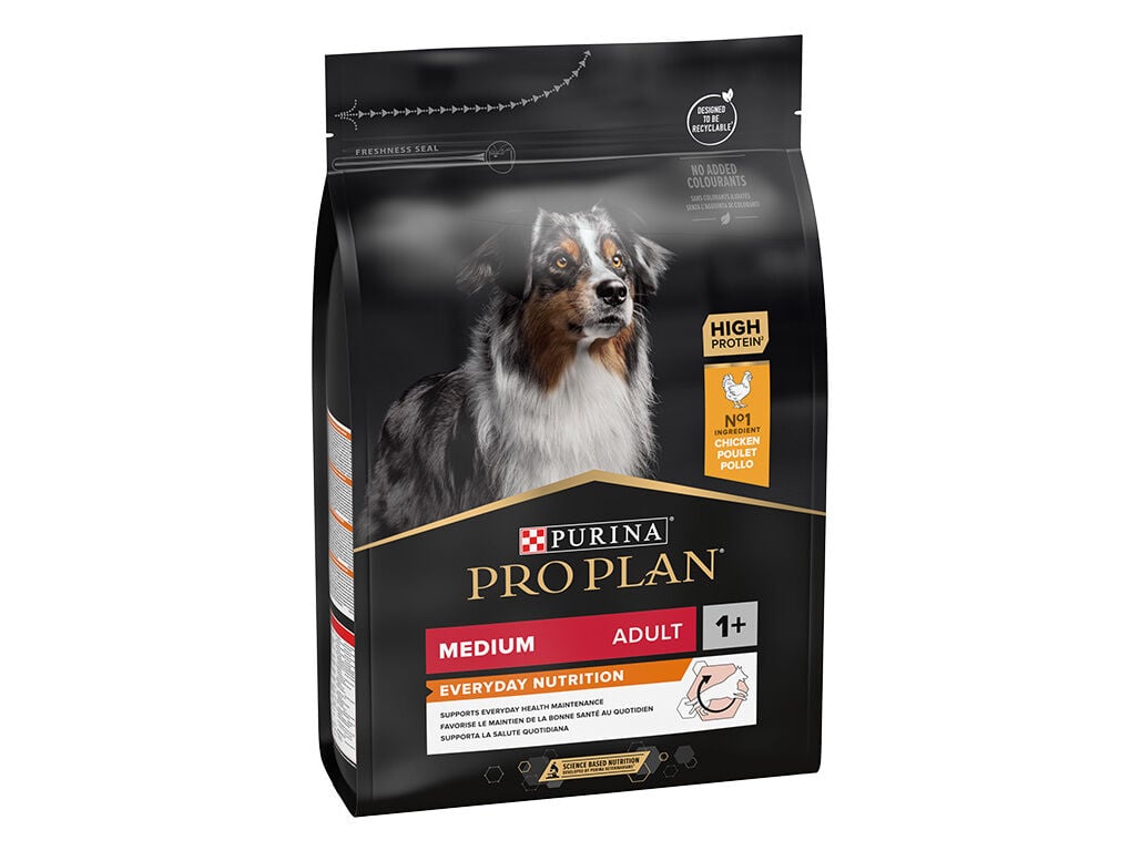 RA&Ccedil;&Atilde;O PARA C&Atilde;O ADULTO PRO PLAN MEDIUM COM FRANGO 3KG image number 1