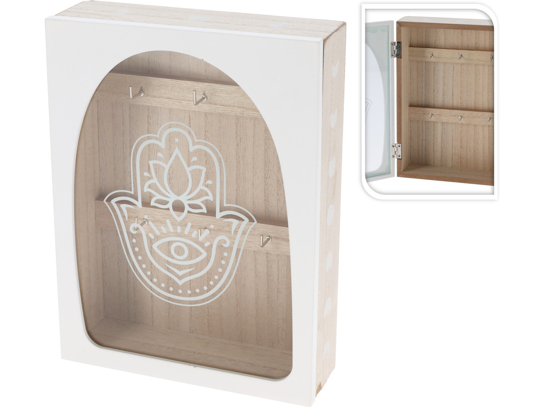 CAIXA PARA CHAVES NATURAL 18X6X24CM image number 0