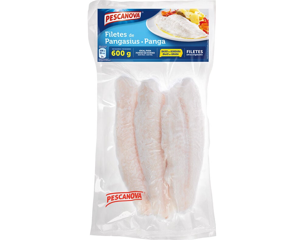 FILETES PESCANOVA PANGASIUS SEM PELE 600G