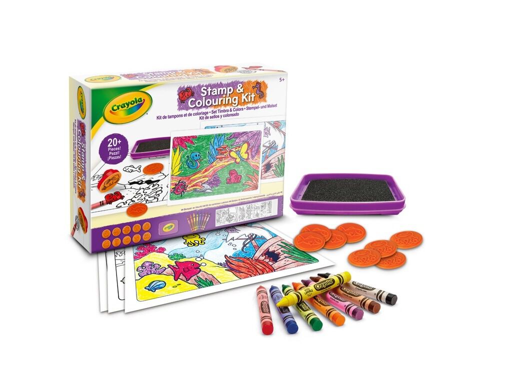 CONJUNTO DE COLORIR COM CARIMBO CRAYOLA