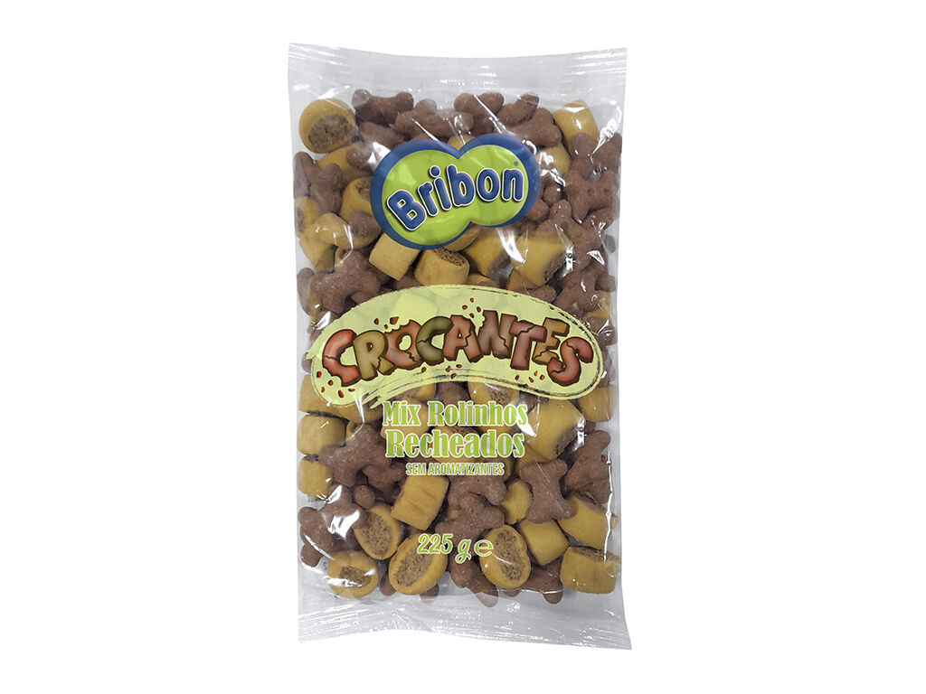 SNACKS PARA C&Atilde;O BRIBON CROC MIX RECHEADOS 225G image number 0