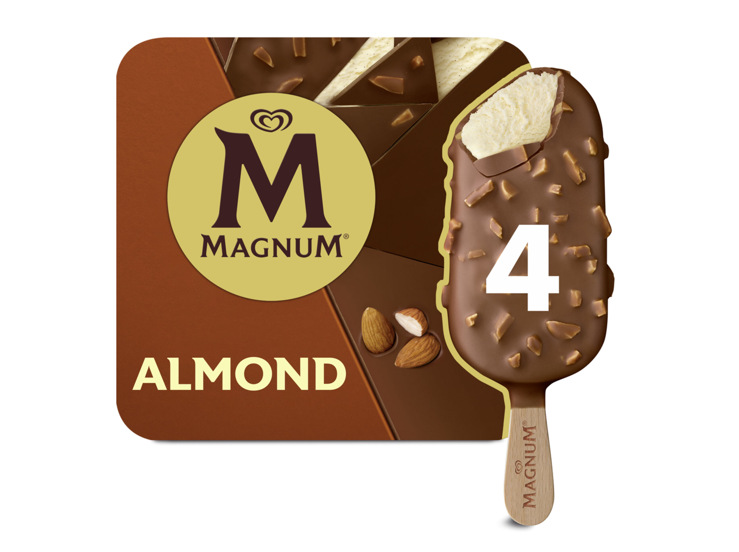 GELADO MAGNUM AM&Ecirc;NDOAS 4X100ML image number 0