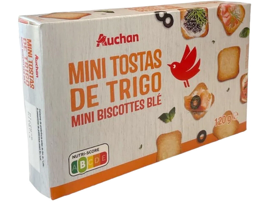 MINI TOSTAS AUCHAN TRIGO 120G