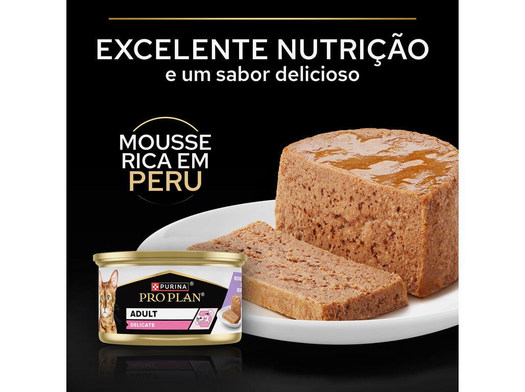 COMIDA H&Uacute;MIDA GATO PRO PLAN DELICATE MOUSSE PERU 85G image number 3