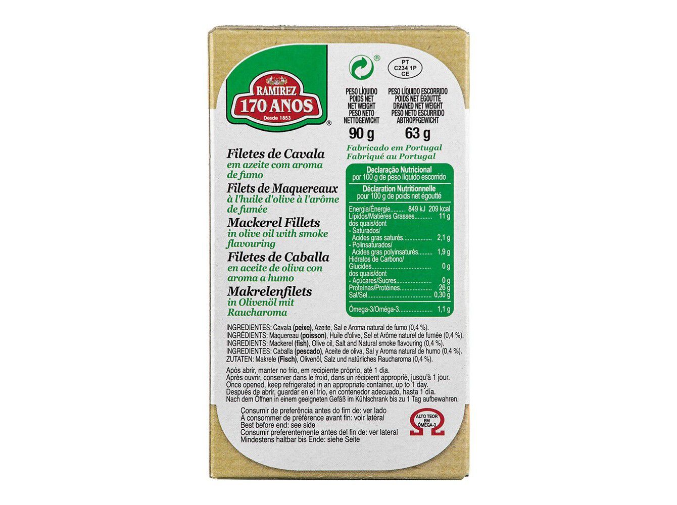 FILETE CAVALA AZEITE RAMIREZ COM AROMA FUMADO image number 1