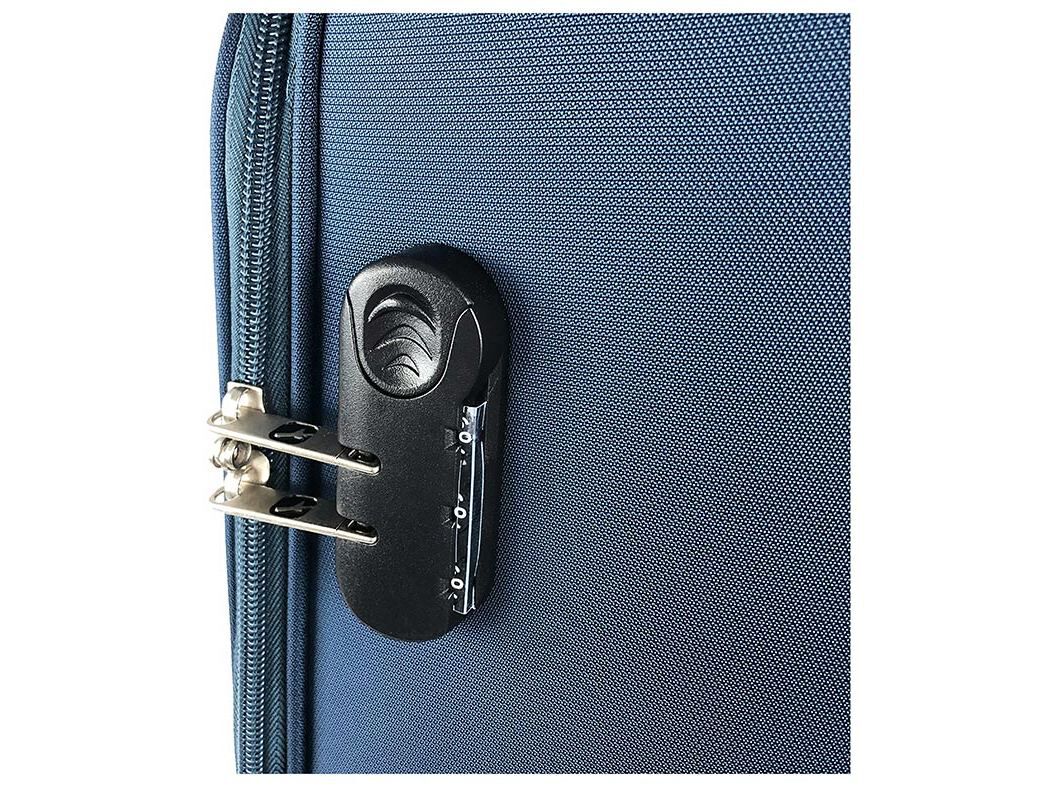 MALA DE CABINE FLEX&Iacute;VEL AIRPORT AZUL 8 RODAS 55CM image number 5