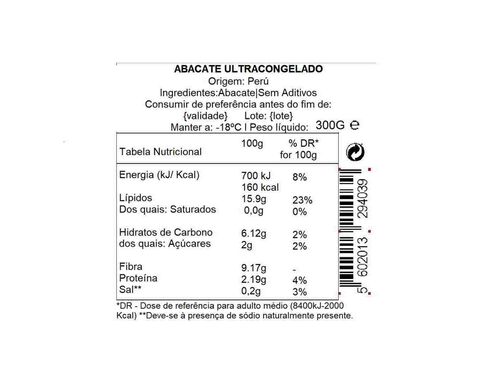 ABACATE AGROAGUIAR CORTADO 300G image number 1
