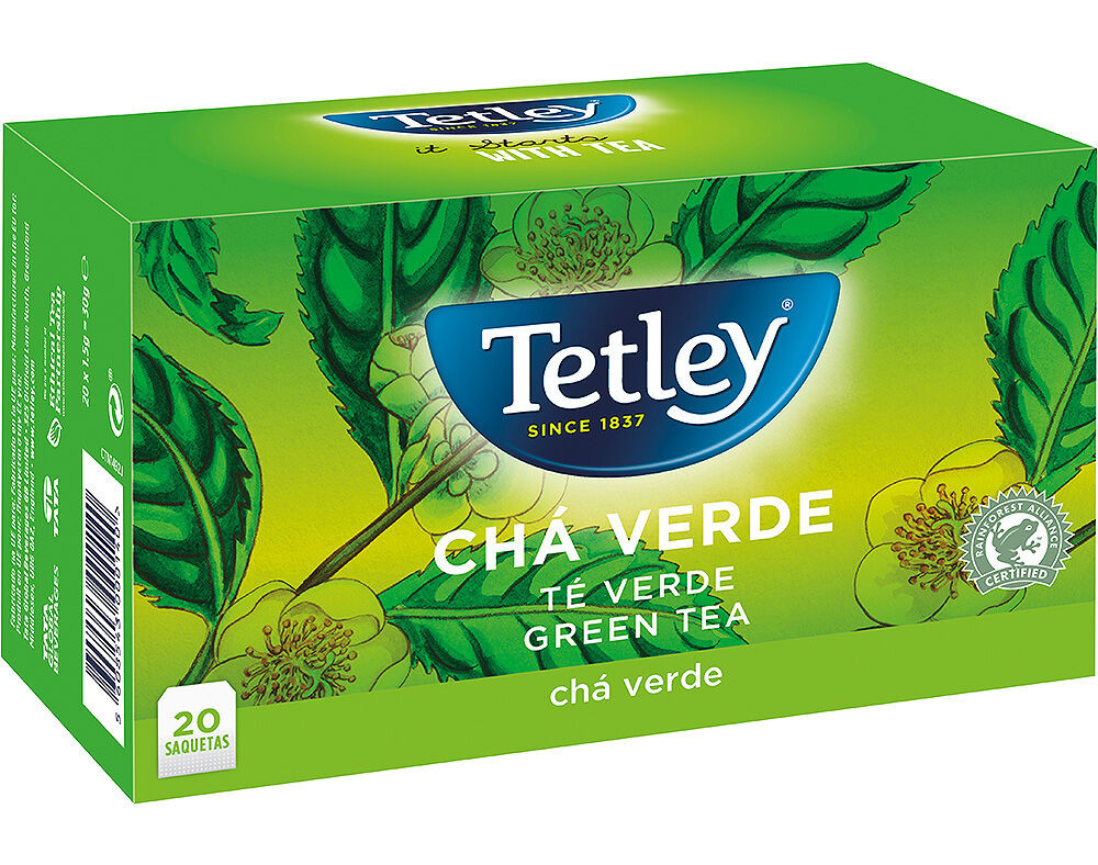 CH&Aacute; TETLEY VERDE 20 SAQUETAS