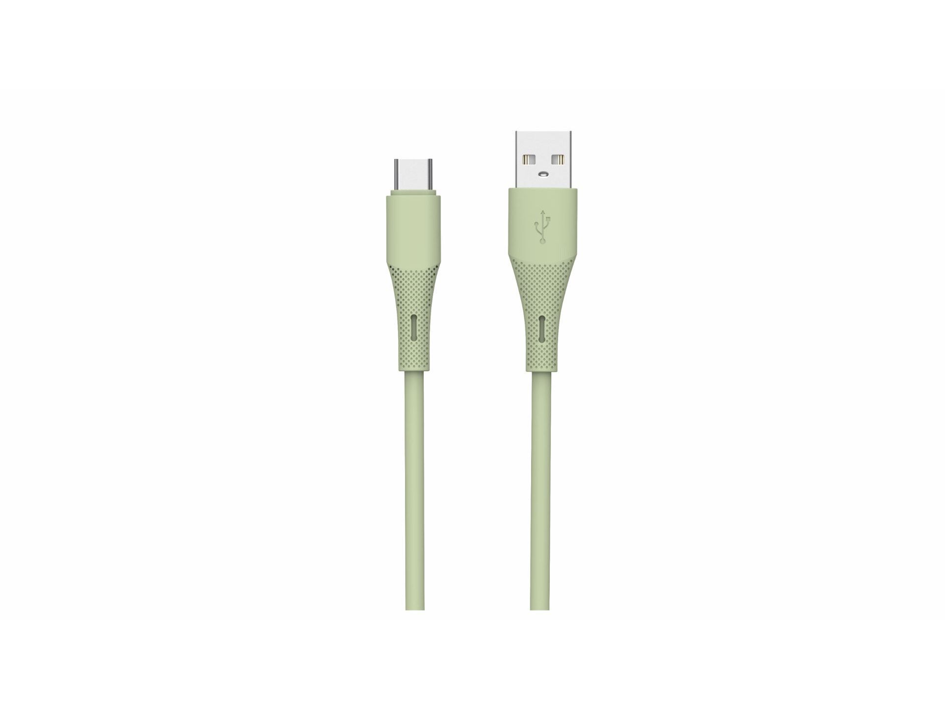 CABO SILICONE QILIVE USB-A / USB-C 1M VERDE