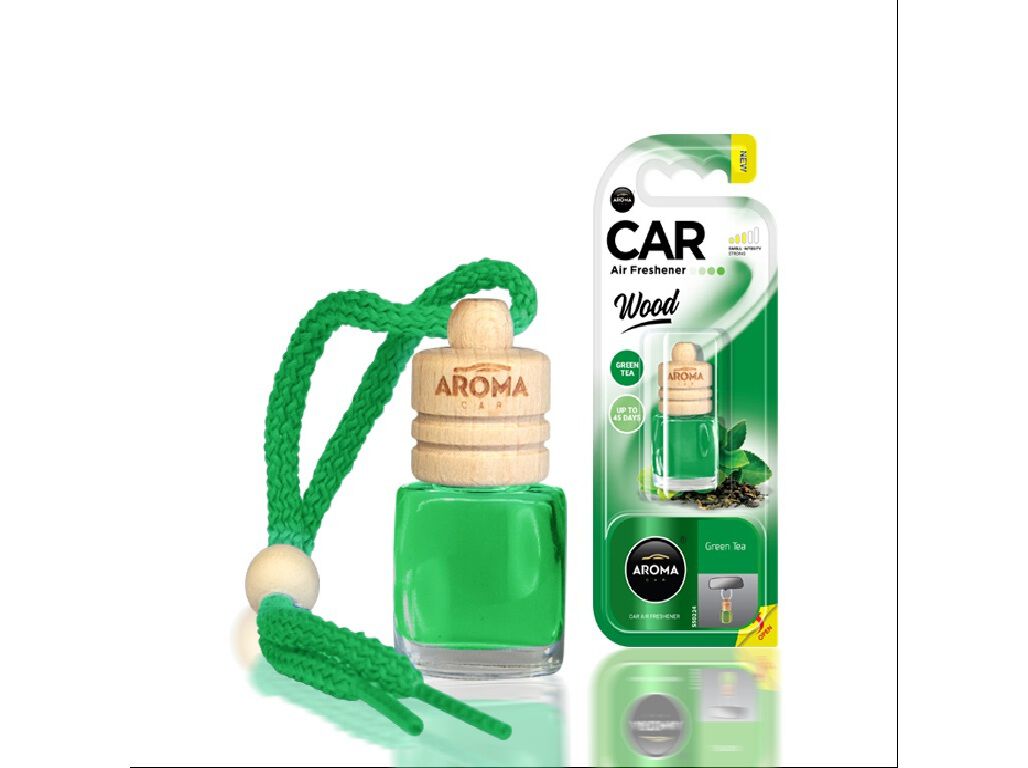AMBIENTADORES AUTO AROMA CAR WOOD GREEN TEA 6ML image number 1