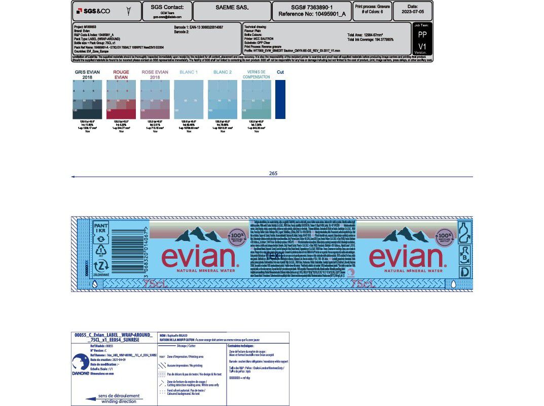 AGUA MINERAL NATURAL EVIAN SPORT PET 0.75L (SDR) image number 1
