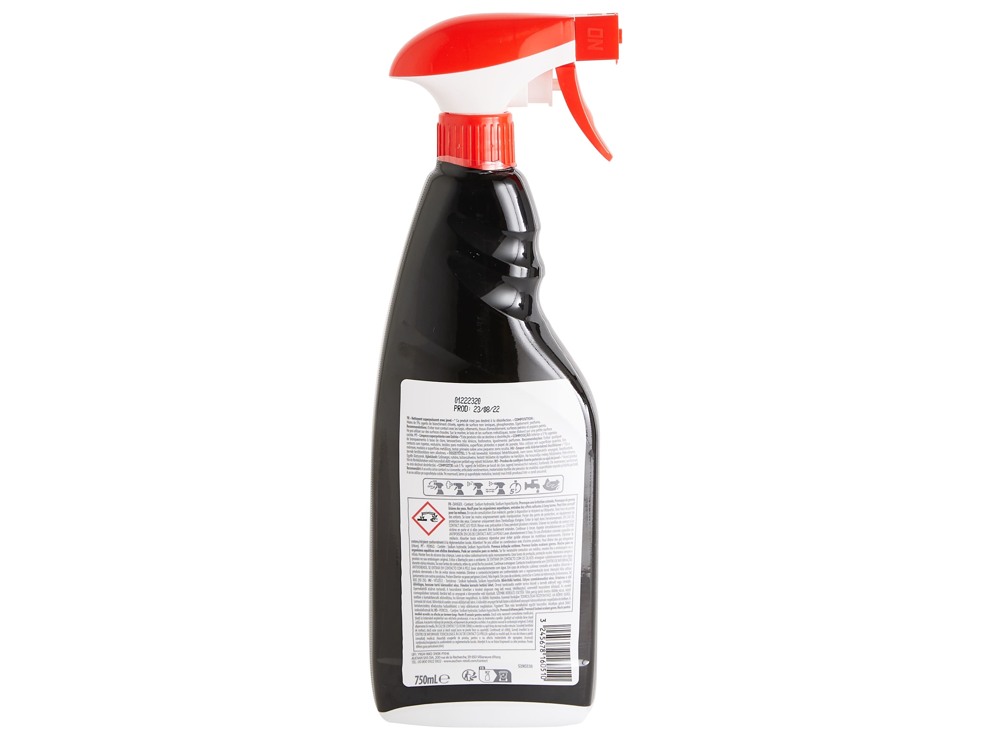 SPRAY AUCHAN POWER MULTISUPERF&Iacute;CIES COM LIX&Iacute;VIA 750ML image number 2