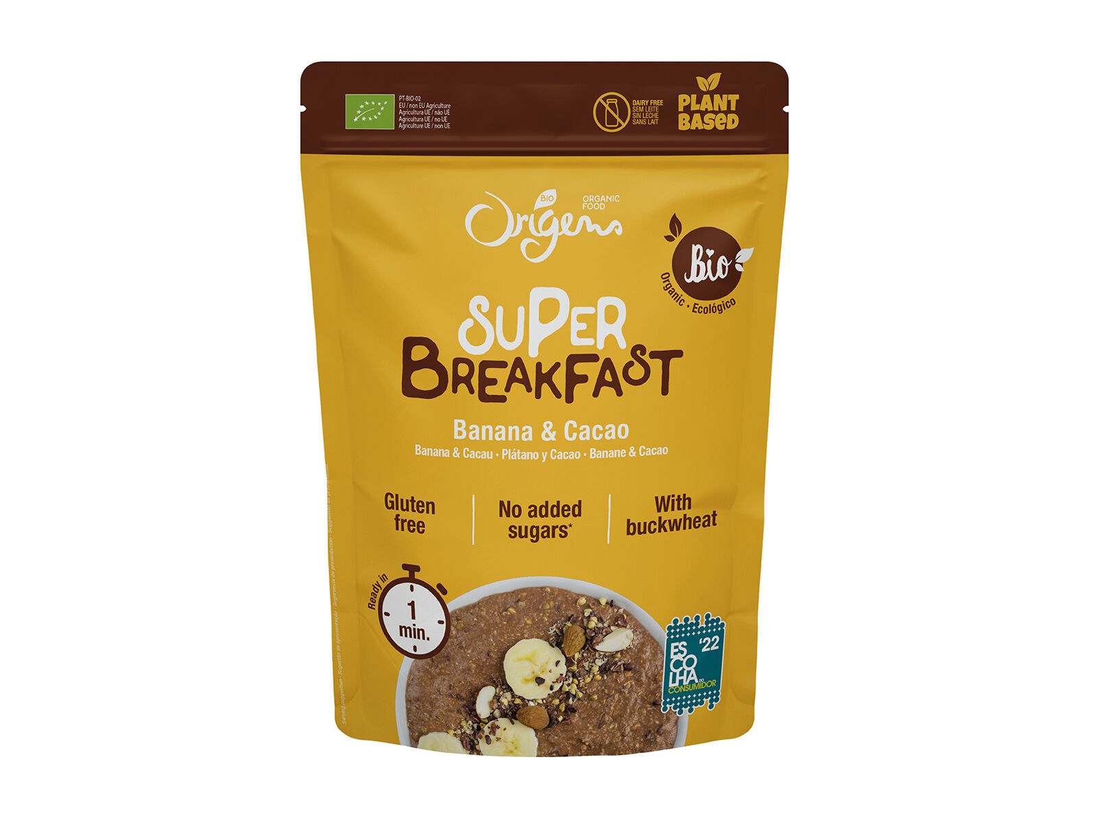 MISTURA ORIGENS VEGETAL BANANA E CACAU BIO SPA 300G image number 0