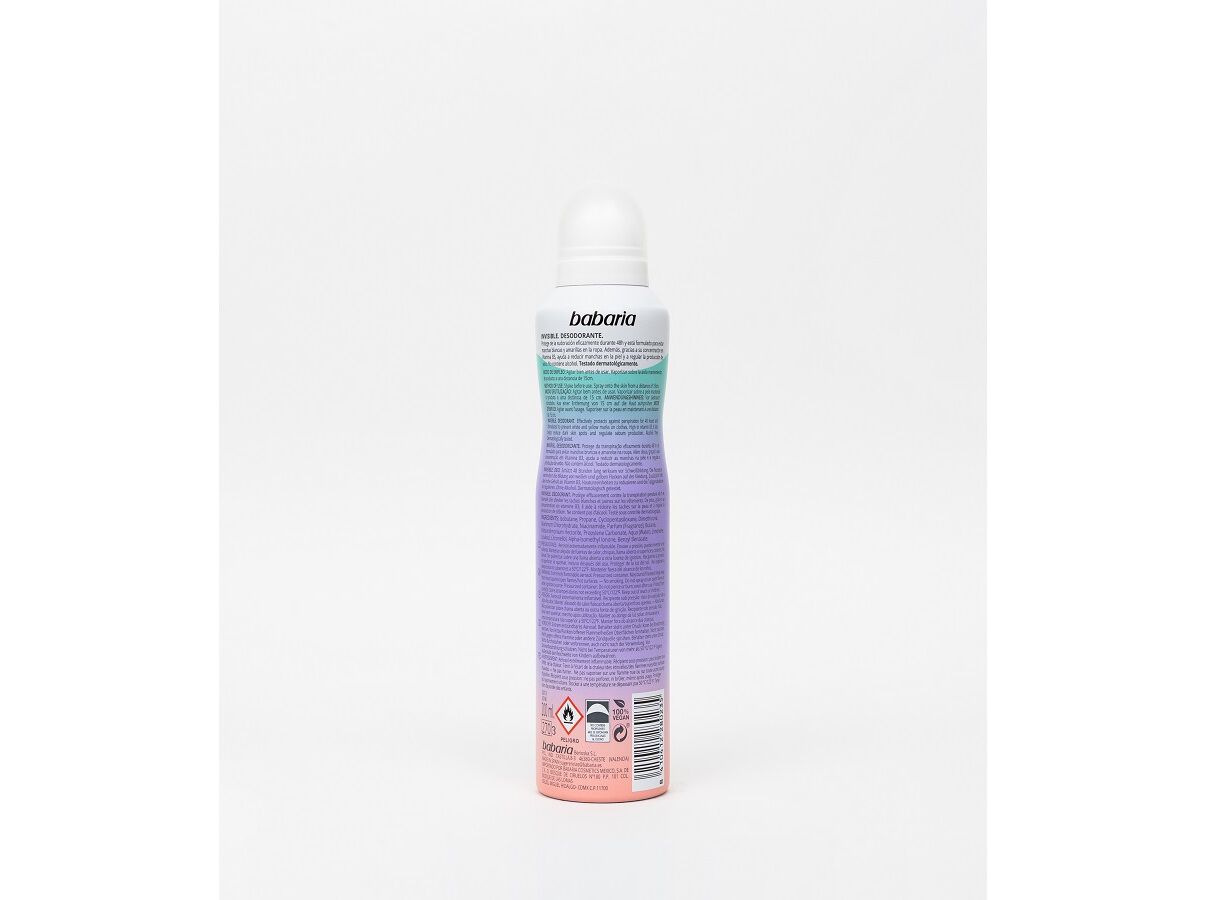 DESODORIZANTE SPRAY INVIS&Iacute;VEL BABARIA 200 ML. image number 1