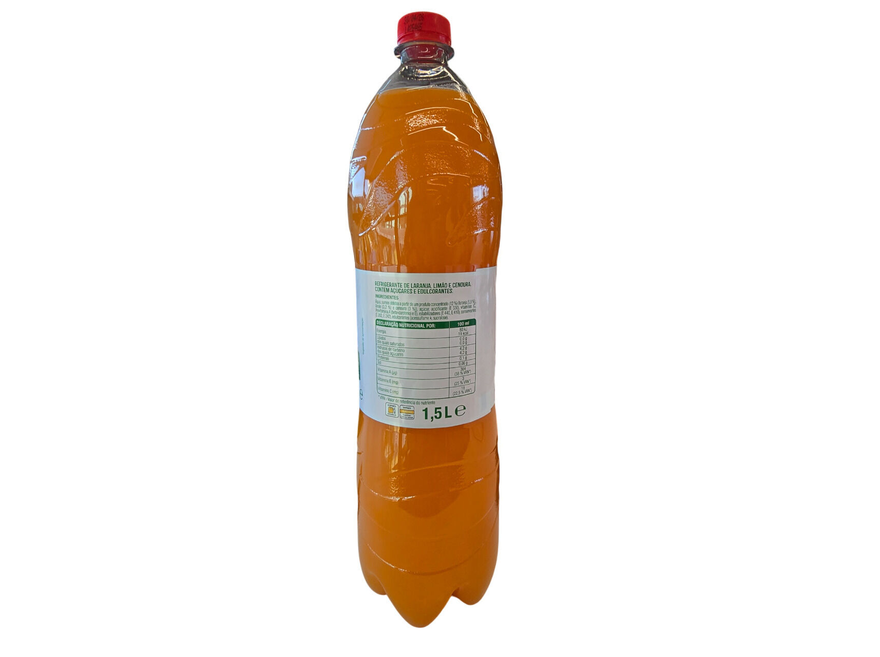 REFRIGERANTE SEM G&Aacute;S AUCHAN LARANJA LIM&Atilde;O CENOURA 1.5L image number 1