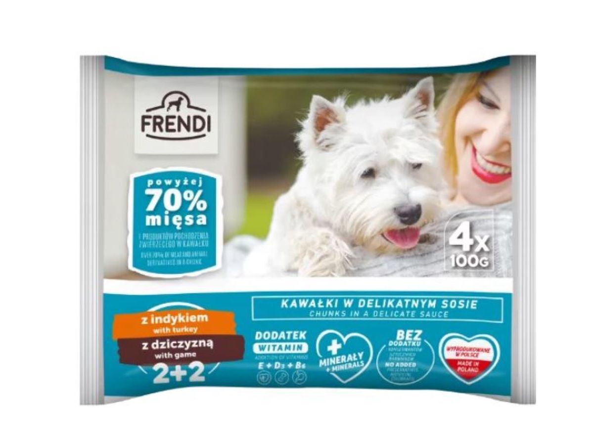 COMIDA H&Uacute;MIDA C&Atilde;O FRENDI SAQUETAS PERU/CA&Ccedil;A 4X100G image number 0