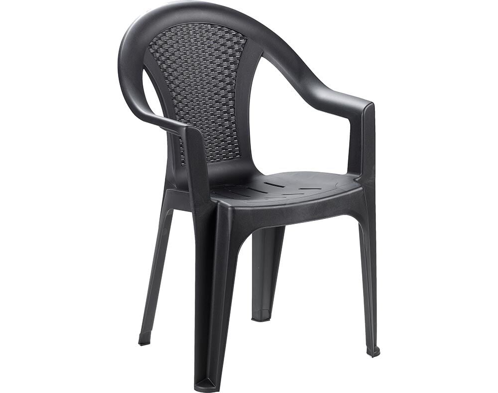 CADEIRA MONOBLOCO PROGARDEN ISCHIA CINZENTO 54X56X81CM