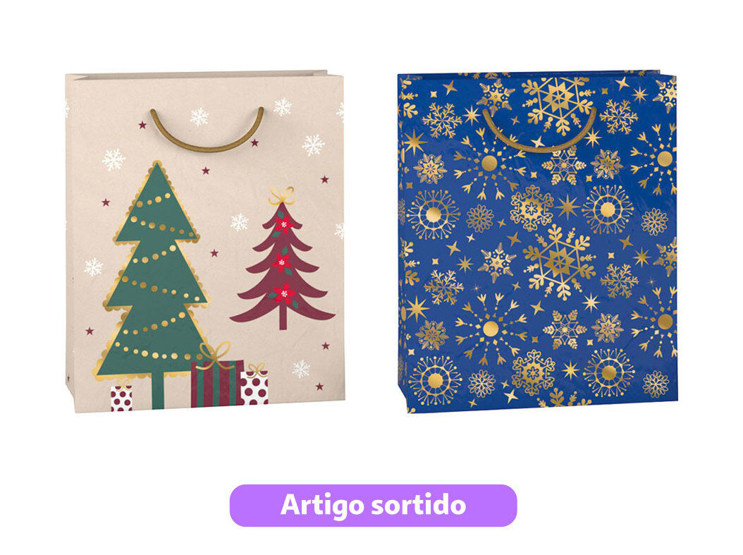 SACO PRESENTE AUCHAN TAMANHO M 25X30X10CM MODELOS SORTIDOS image number 0