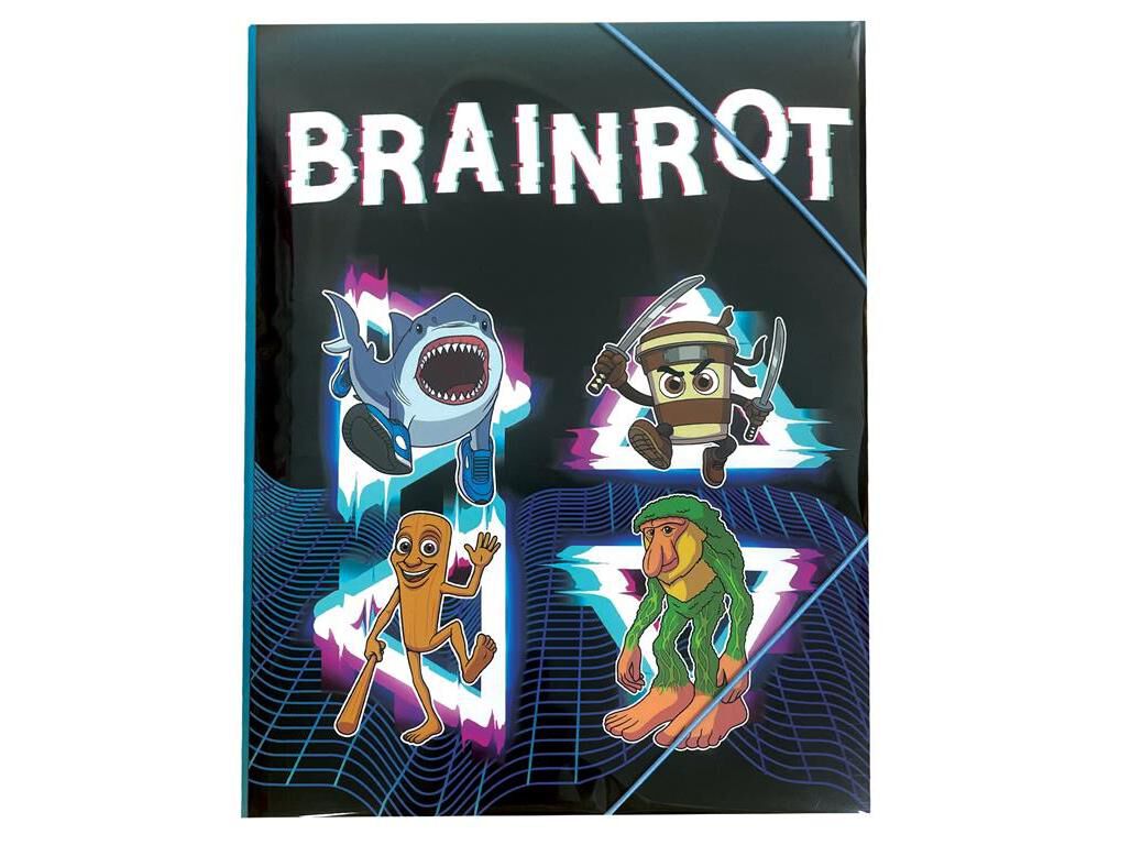 CAPA A4 COM EL&Aacute;STICO BRAINROT