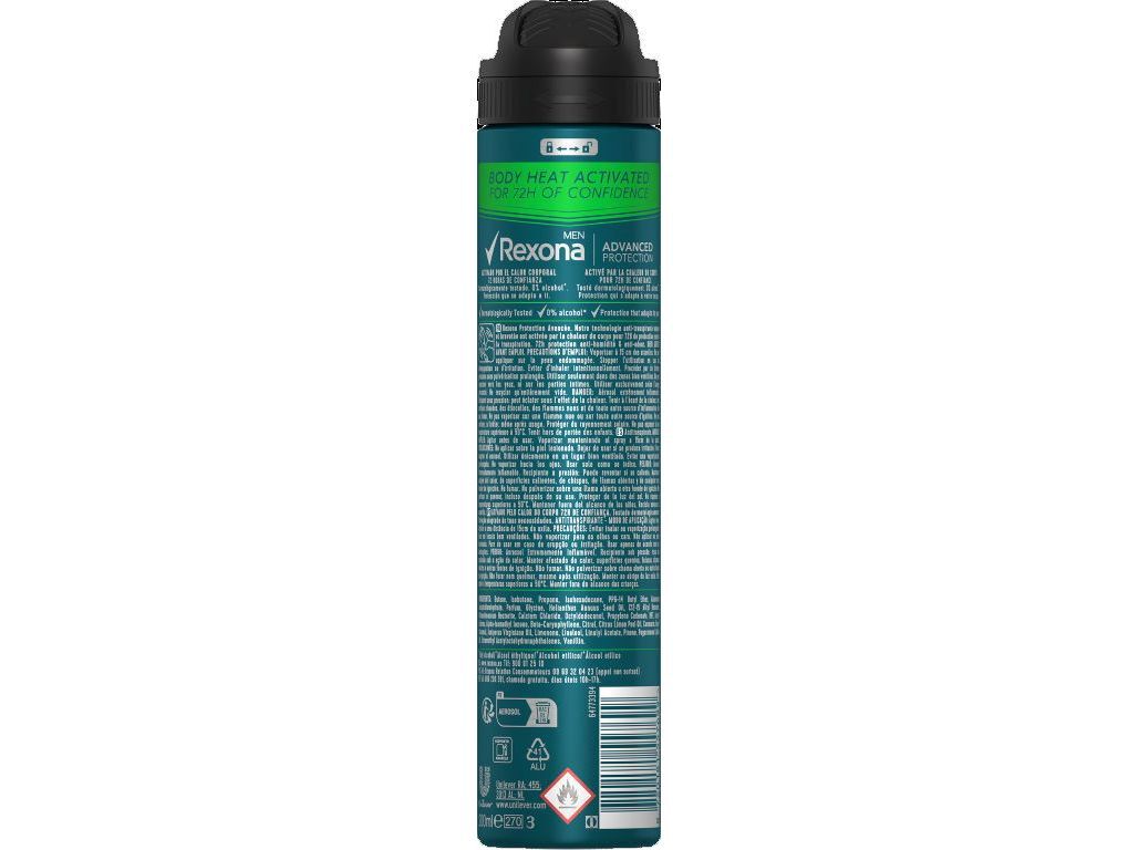 DEO SPRAY REXONA MEN QUANTUM 72H 200ML image number 1