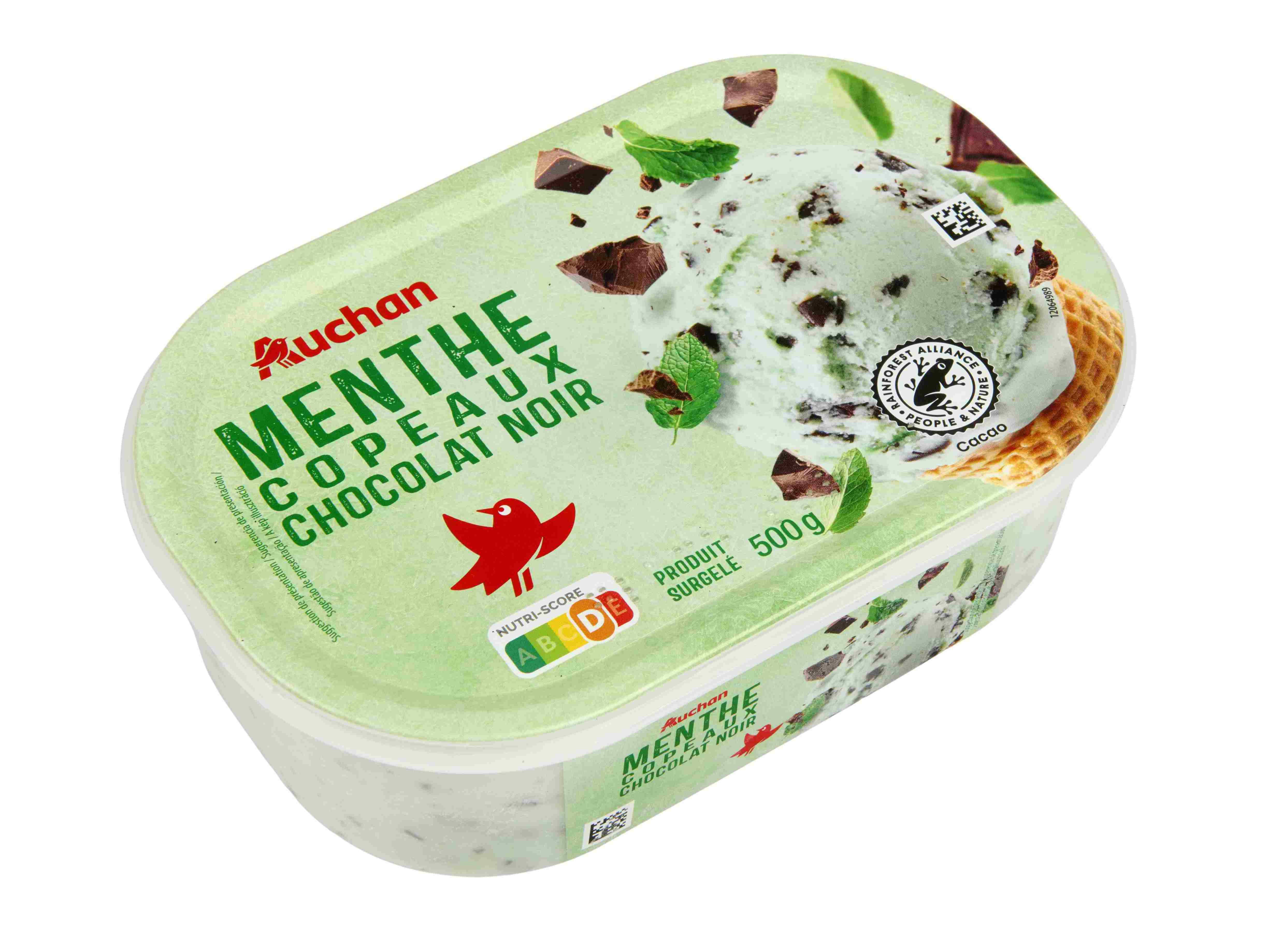 GELADO AUCHAN MENTA E CHOCOLATE PRETO 1L image number 1