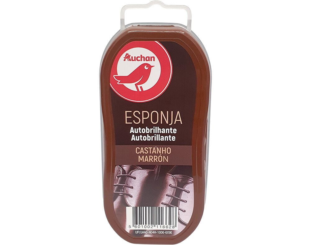 ESPONJA CAL&Ccedil;ADO AUCHAN AUTOBRILHANTE CASTANHO UN