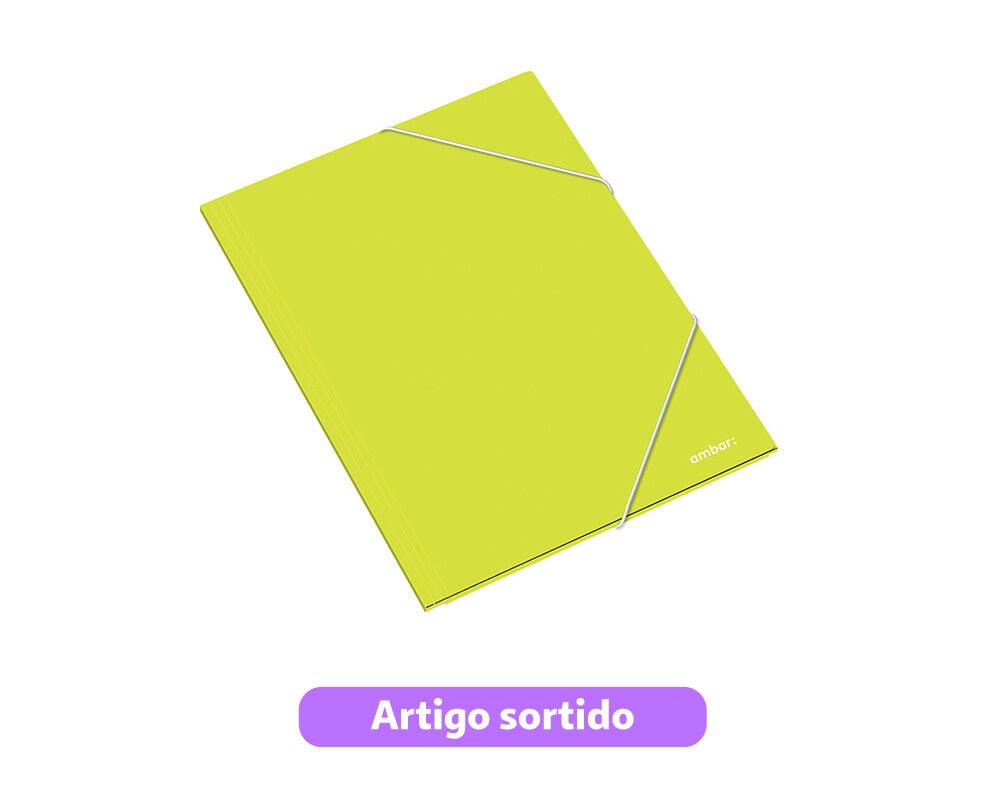 CAPA COM EL&Aacute;STICO A3 AMBAR CARTOLINA CORES SORTIDAS image number 3