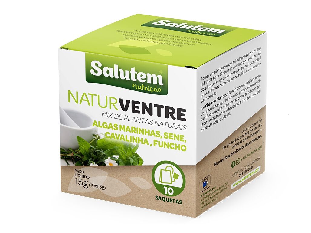 CH&Aacute; SALUTEM INFUS&Atilde;O NATURVENTRE 10 SAQUETAS image number 0