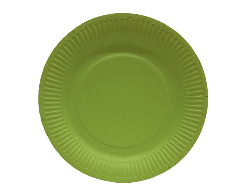 PRATO DE CART&Atilde;O ACTUEL VERDE 23CM 10 UNIDADES image number 0