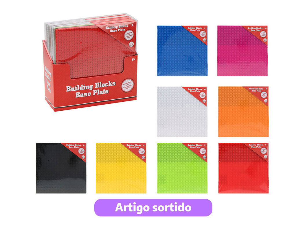 BASE PARA BLOCOS DE CONSTRU&Ccedil;&Atilde;O 26X26X0.3CM CORES SORTIDAS image number 0