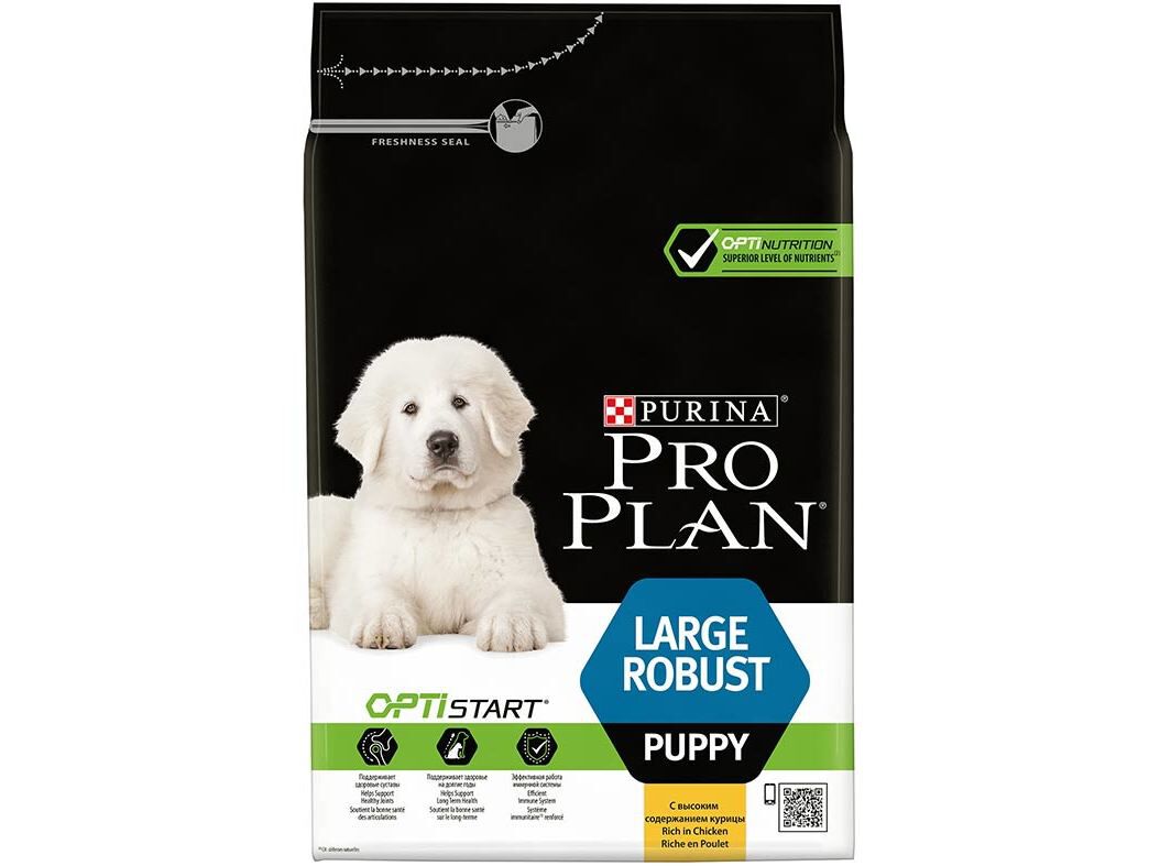 RA&Ccedil;&Atilde;O PARA C&Atilde;O JUNIOR PRO PLAN LARGE ROBUST FRANGO 3KG image number 0