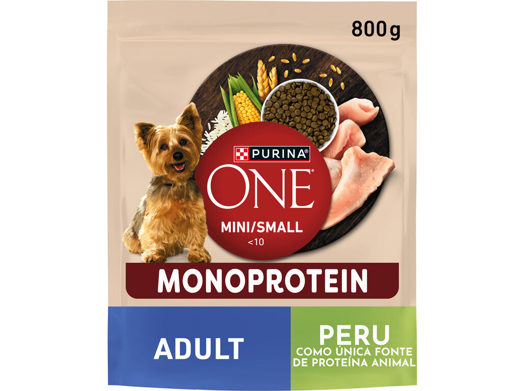 RA&Ccedil;&Atilde;O C&Atilde;O PURINA ONE MINI MONOPROTEIN PERU 800G image number 0