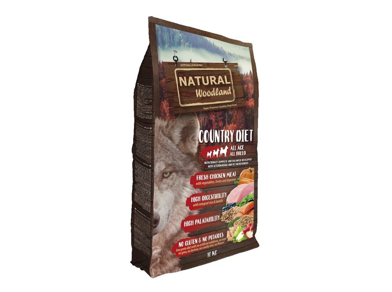 RA&Ccedil;&Atilde;O C&Atilde;O NATURAL WOODLAND COUNTRY DIET 10 KG image number 0