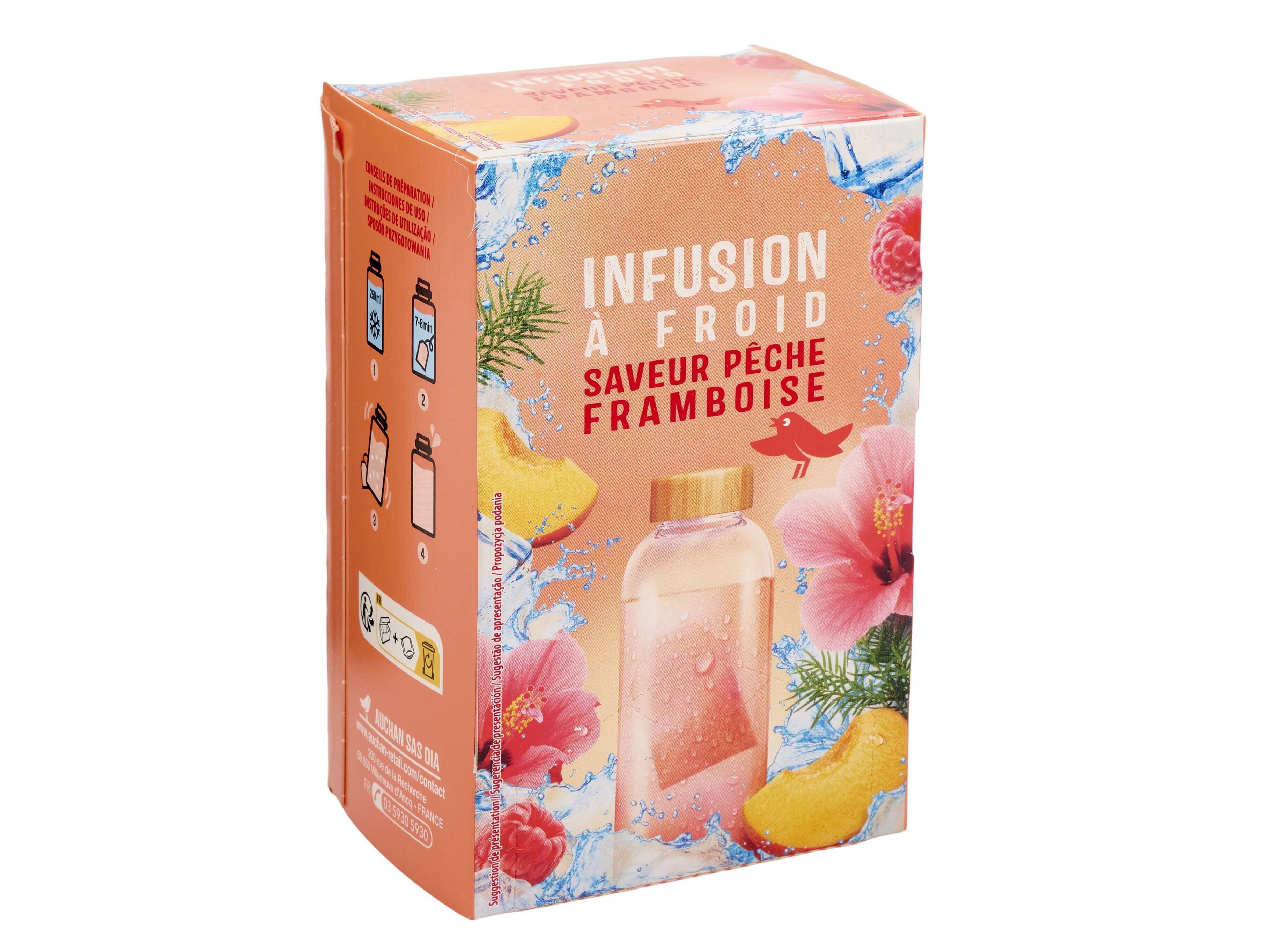 INFUS&Atilde;O AUCHAN FRIO P&Ecirc;SSEGO FRAMBOESA 40G(20SAQ) image number 0