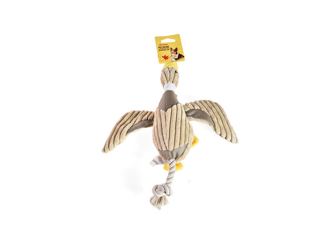 PELUCHE PARA C&Atilde;O AUCHAN PATO CORDA 41X36.5CM
