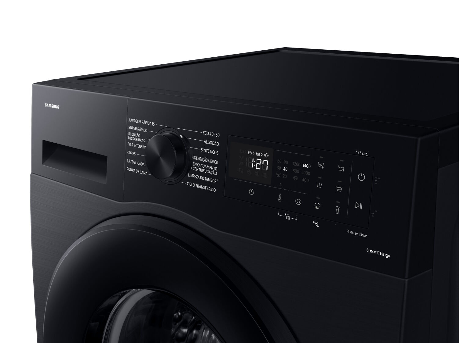 MAQUINA DE LAVAR ROUPA SAMSUNG WW11DG5B25ABEP PRETO A 11KG 1400RPM image number 3