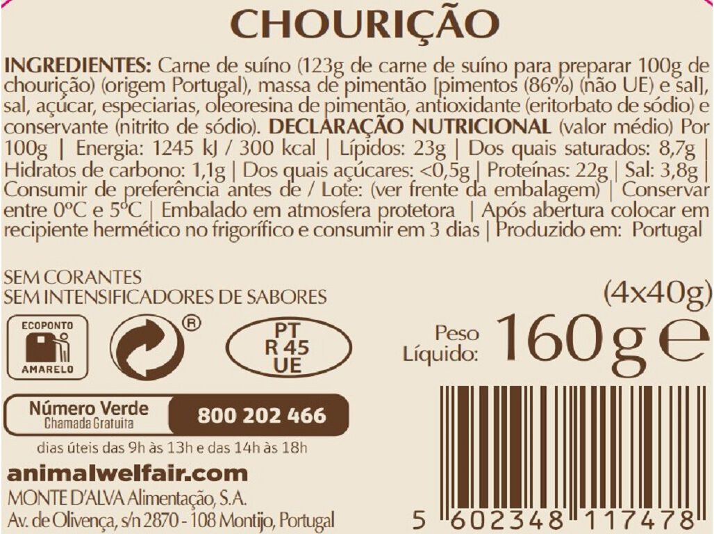 CHOURI&Ccedil;AO DAMATTA 4X55 G image number 1