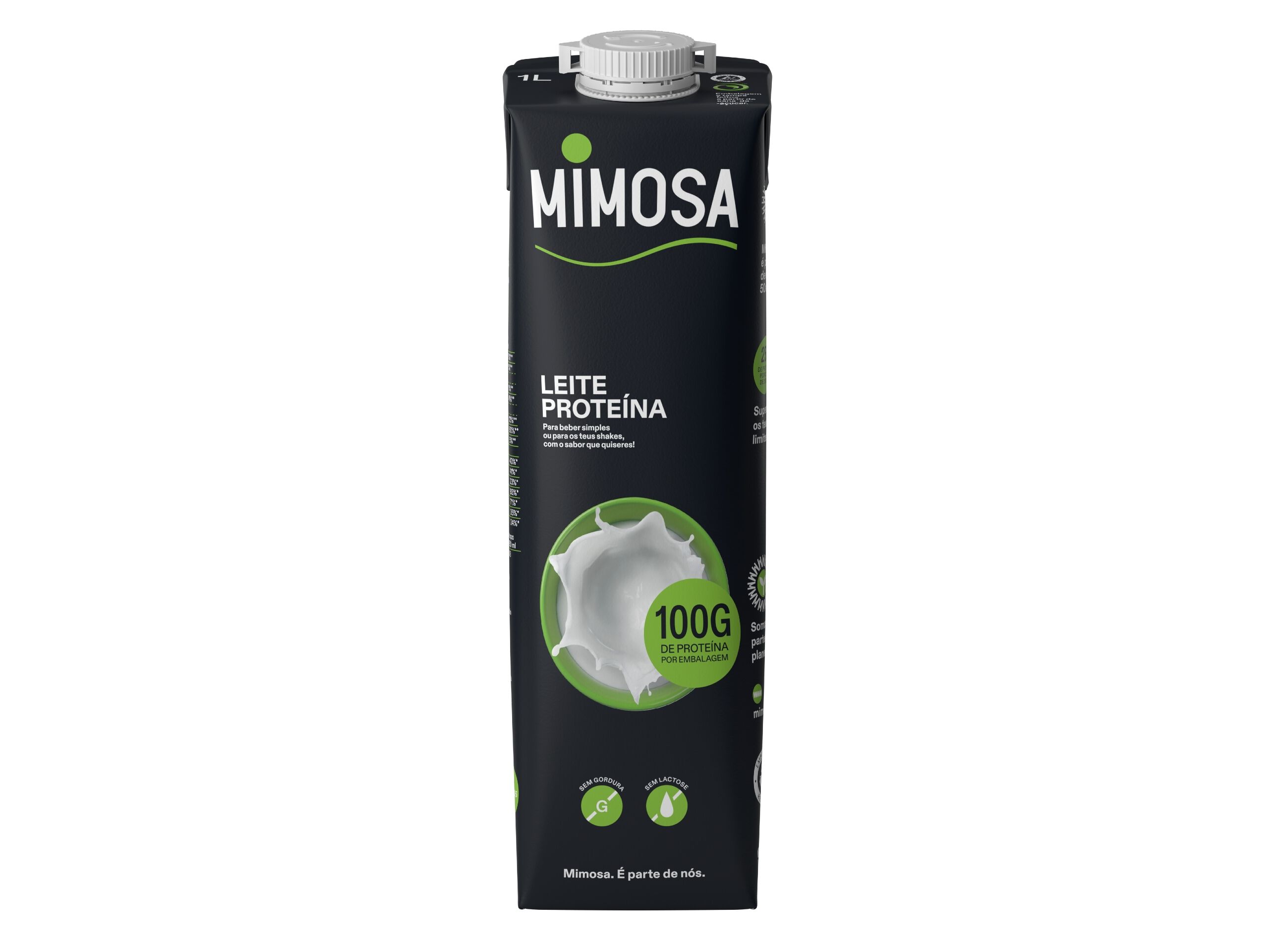 LEITE MAGRO UHT MIMOSA SEM LACTOSE +PROTEINA 1 LT image number 1