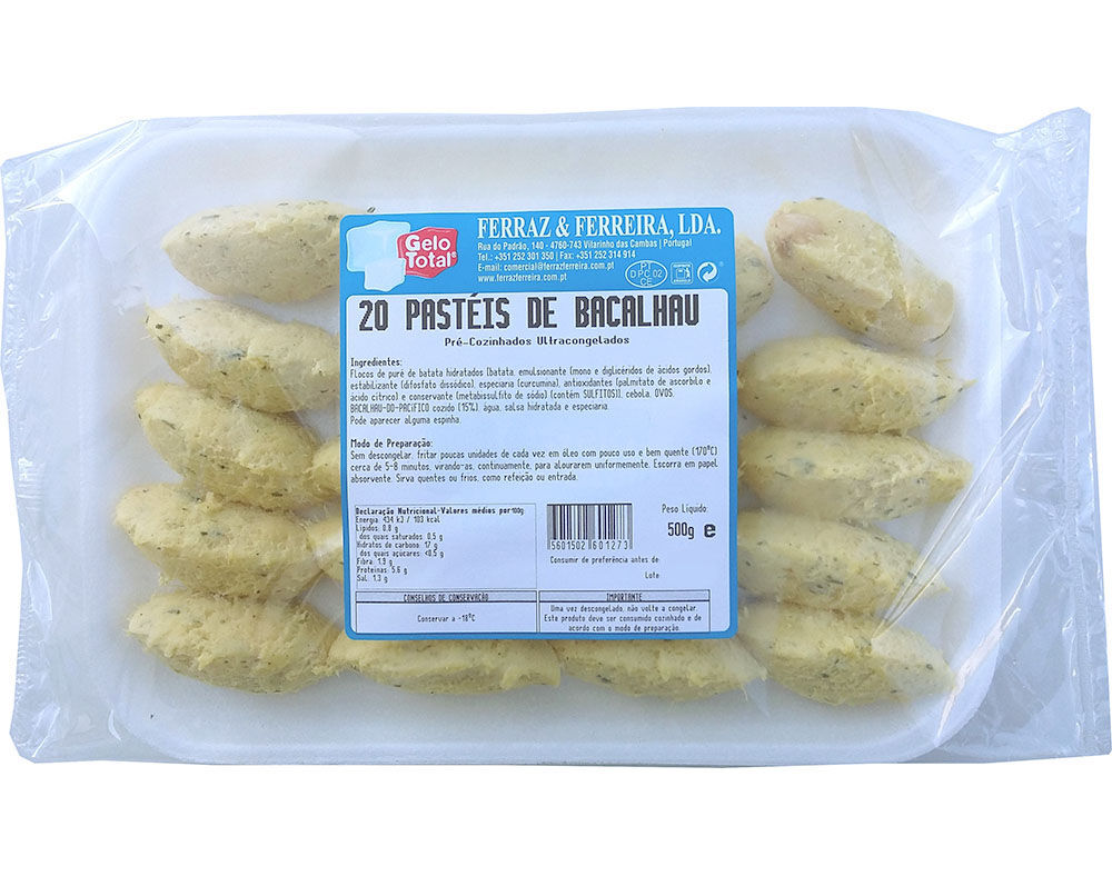 PAST&Eacute;IS GELO TOTAL BACALHAU 20UN 500G image number 0