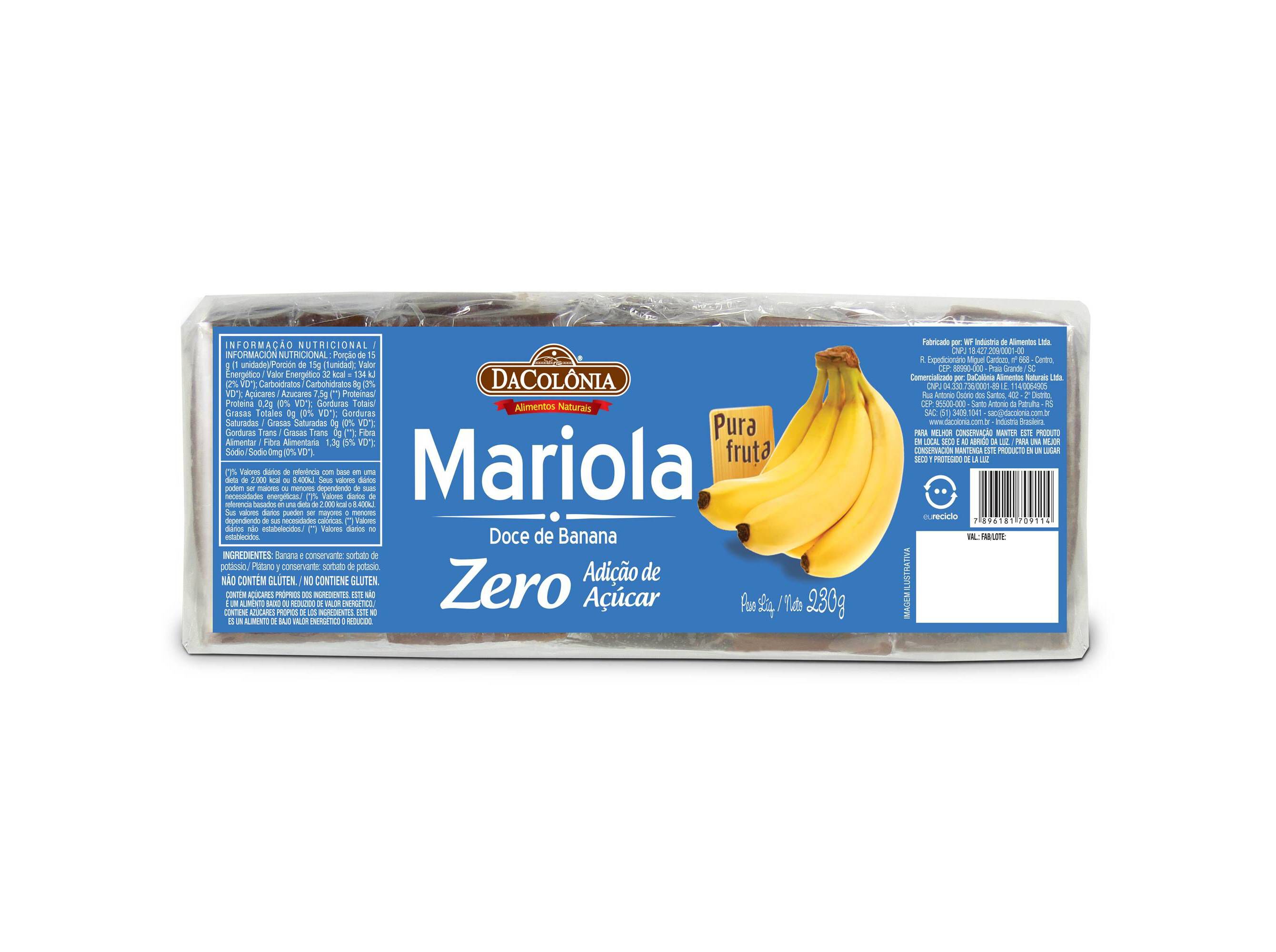 MARIOLA DACOL&Ocirc;NIA 0% A&Ccedil;&Uacute;CAR 230G image number 0