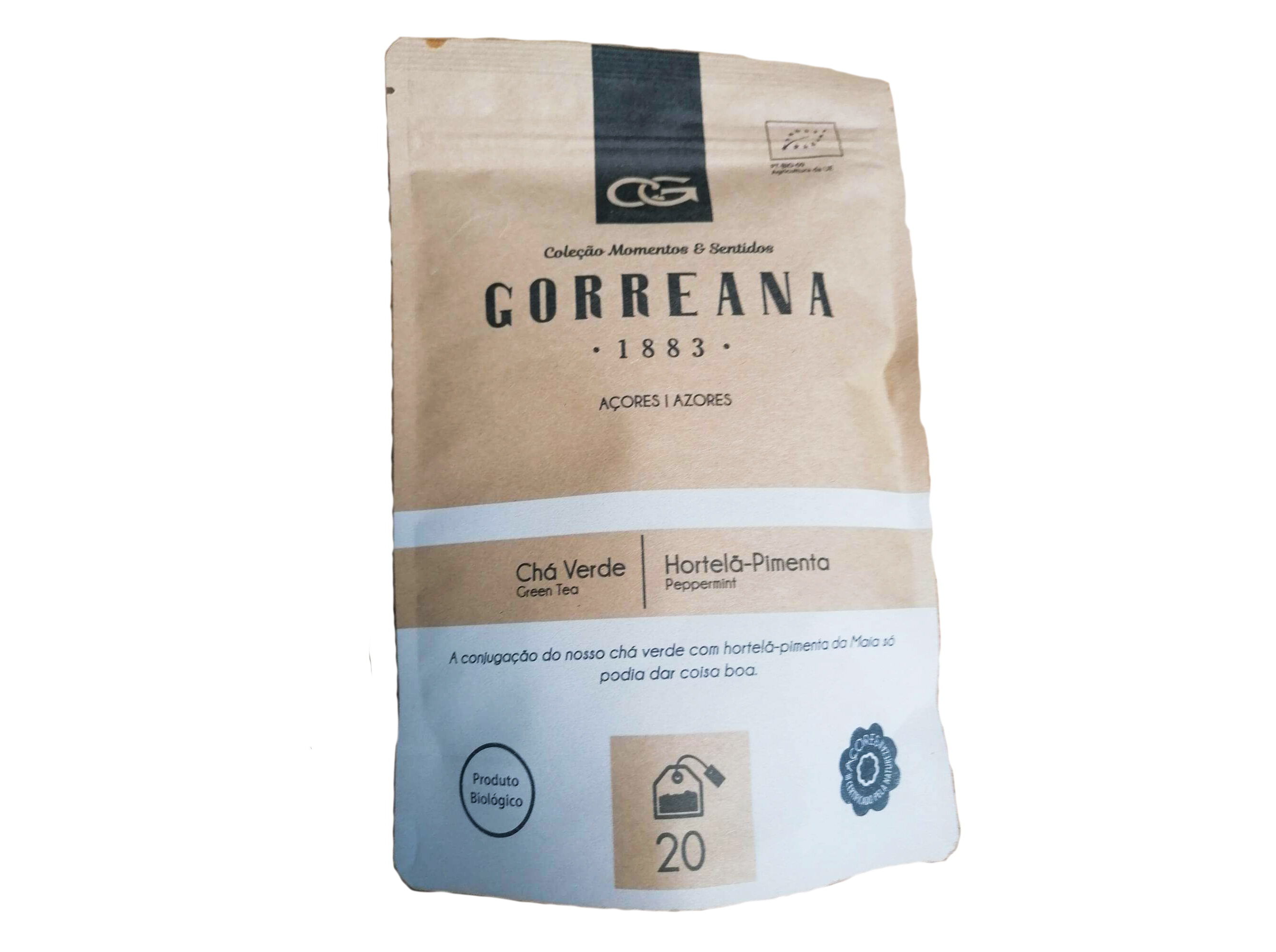 CH&Aacute; GORREANA VERDE & HORTEL&Atilde; 20 SAQUETAS