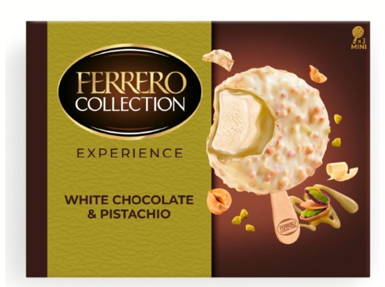 GELADO FERRERO COLLECTION CHOCOLATE BRANCO E PISTACHIO 3X90ML image number 0