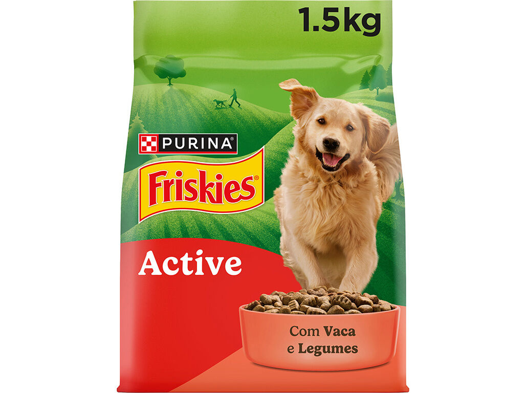 RA&Ccedil;&Atilde;O PARA C&Atilde;O FRISKIES ACTIVE COM VACA 1.5KG image number 0