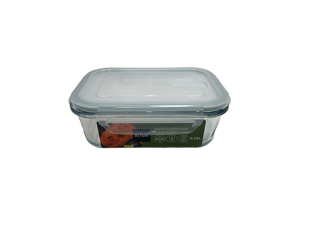 CAIXA HERM&Eacute;TICA ACTUEL VIDRO RECTANGULAR 0.59L