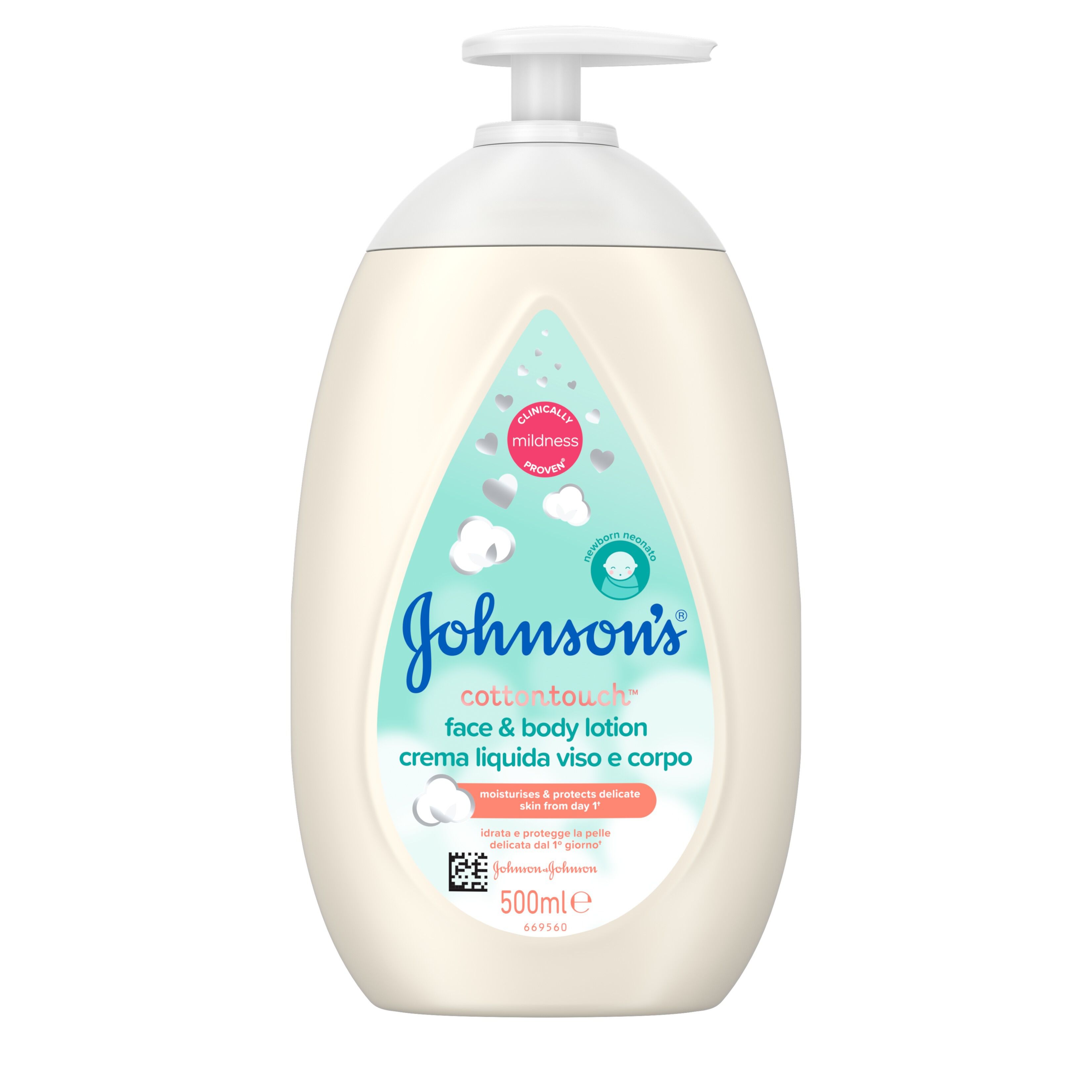 LO&Ccedil;&Atilde;O JOHNSON'S BABY COTTON TOUCH 500ML