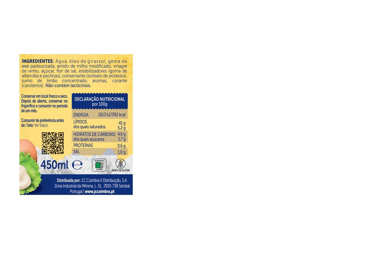 MAIONESE VIANEZA COM FLOR DE SAL 450ML image number 1