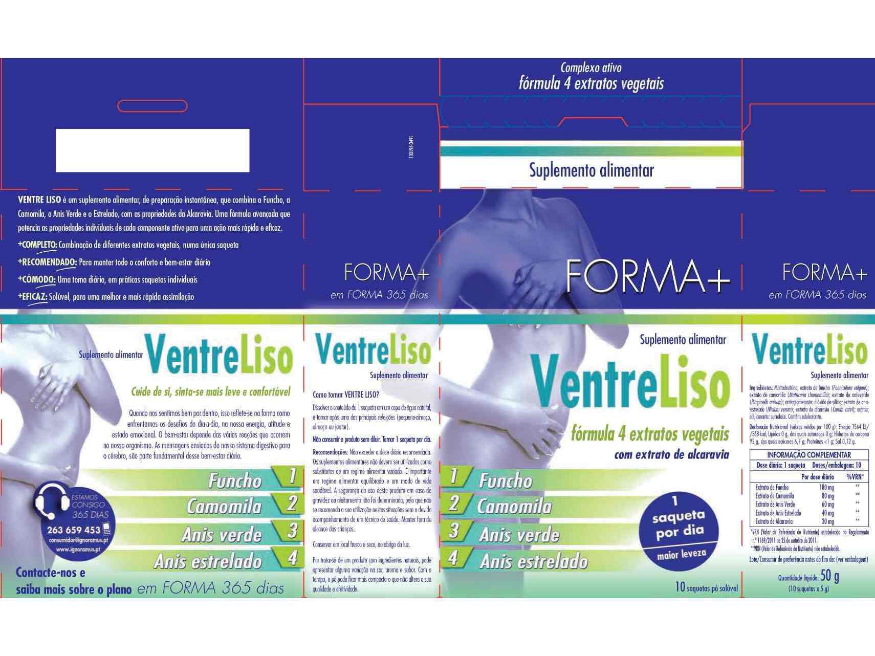 SUPLEMENTO FORMA+ VENTRE LISO 10 SAQ image number 1