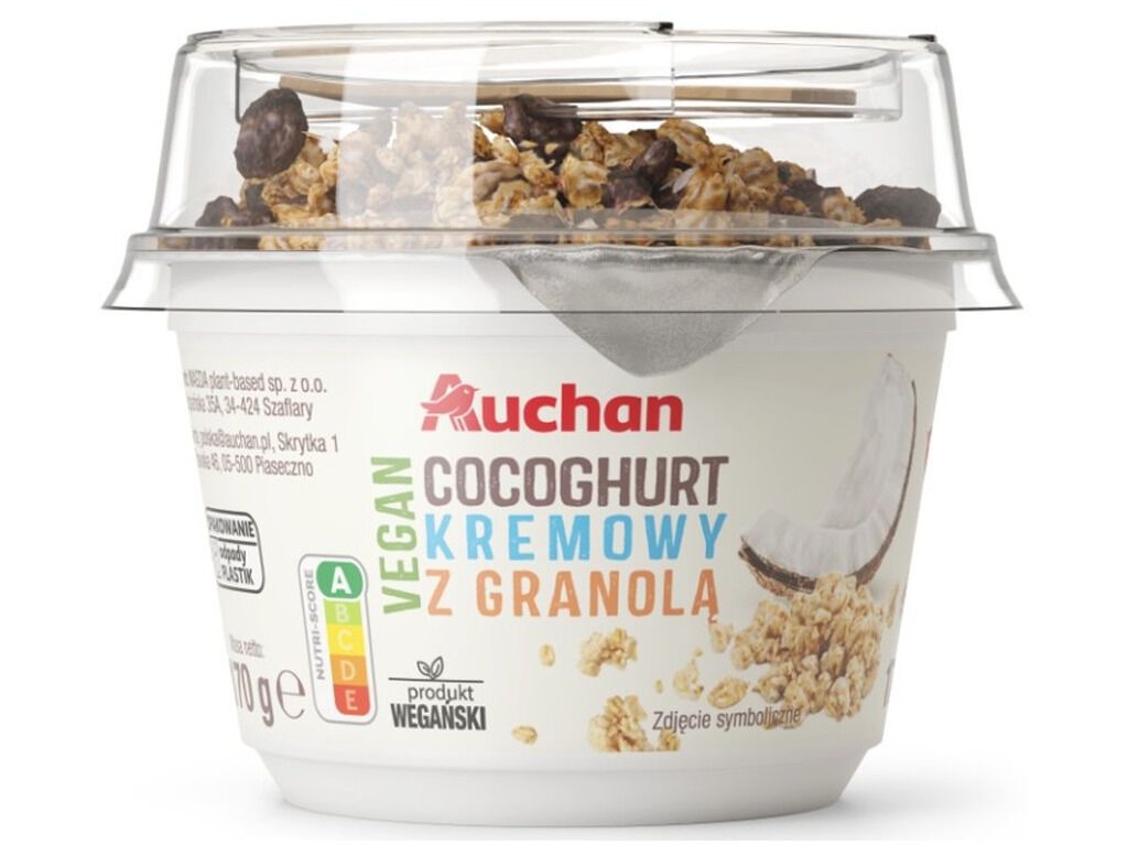 COCOGURTE AUCHAN NATURAL/GRANOLA 170G image number 0