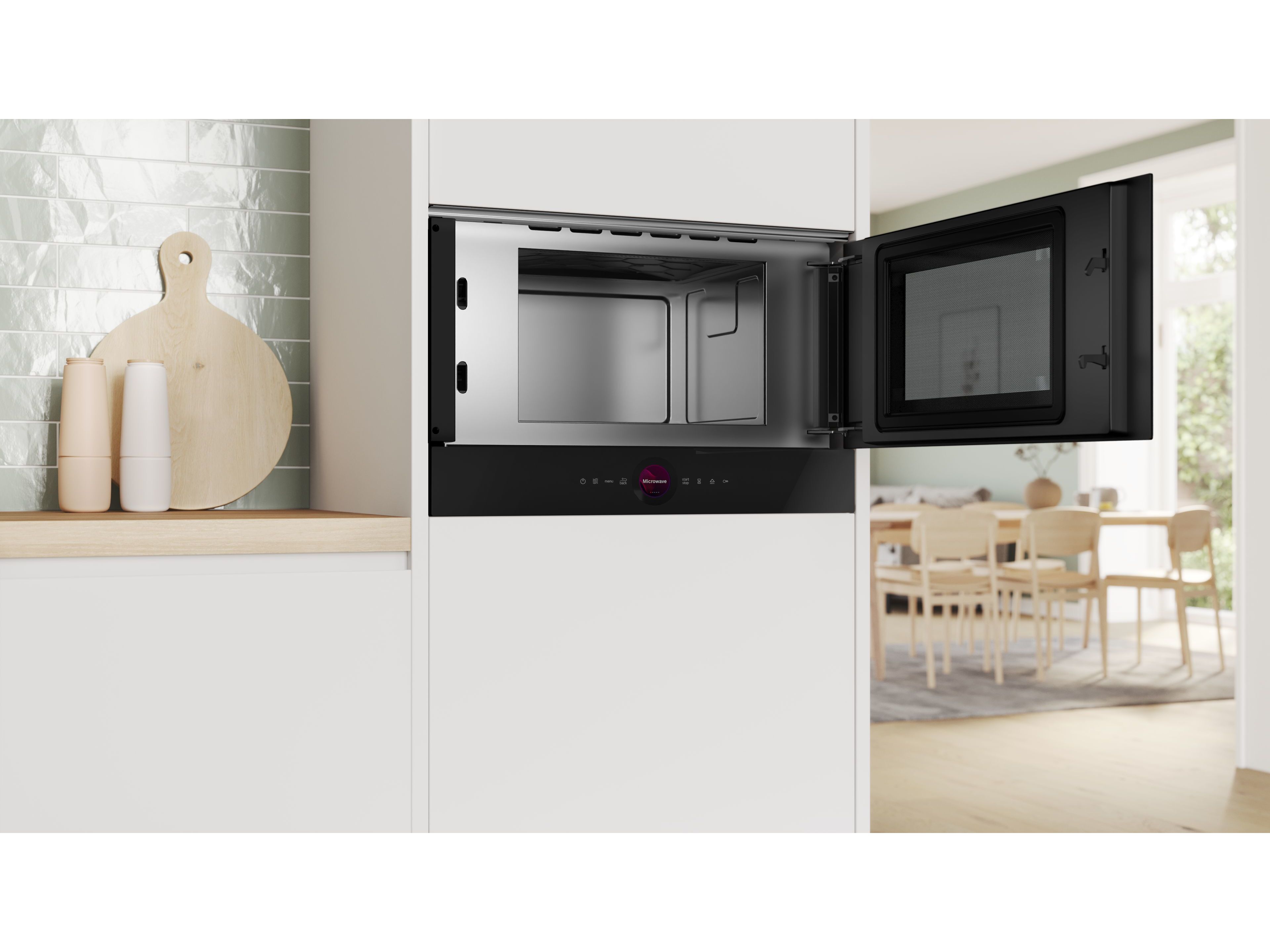 MICRO ONDAS DE ENCASTRE BOSCH BFR7221B1 PRETO 21 L image number 1